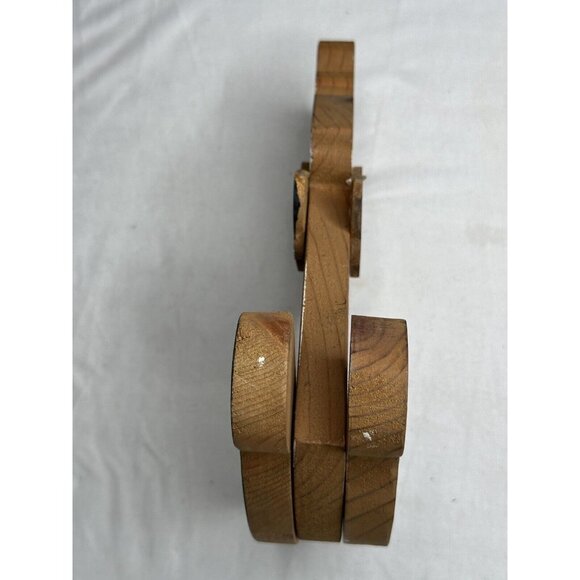 Handmade Handpainted Wooden Double Sided Rocking Santa 10.25" Tall  Holiday Gift - Picture 2 of 7